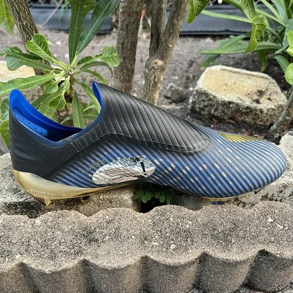 adidas X 19+ FG. Rare. F35320 Size 11 US Soccer Cleats (Black Gold Blue)